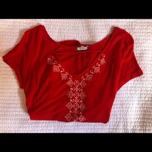 Soft Red Blouse